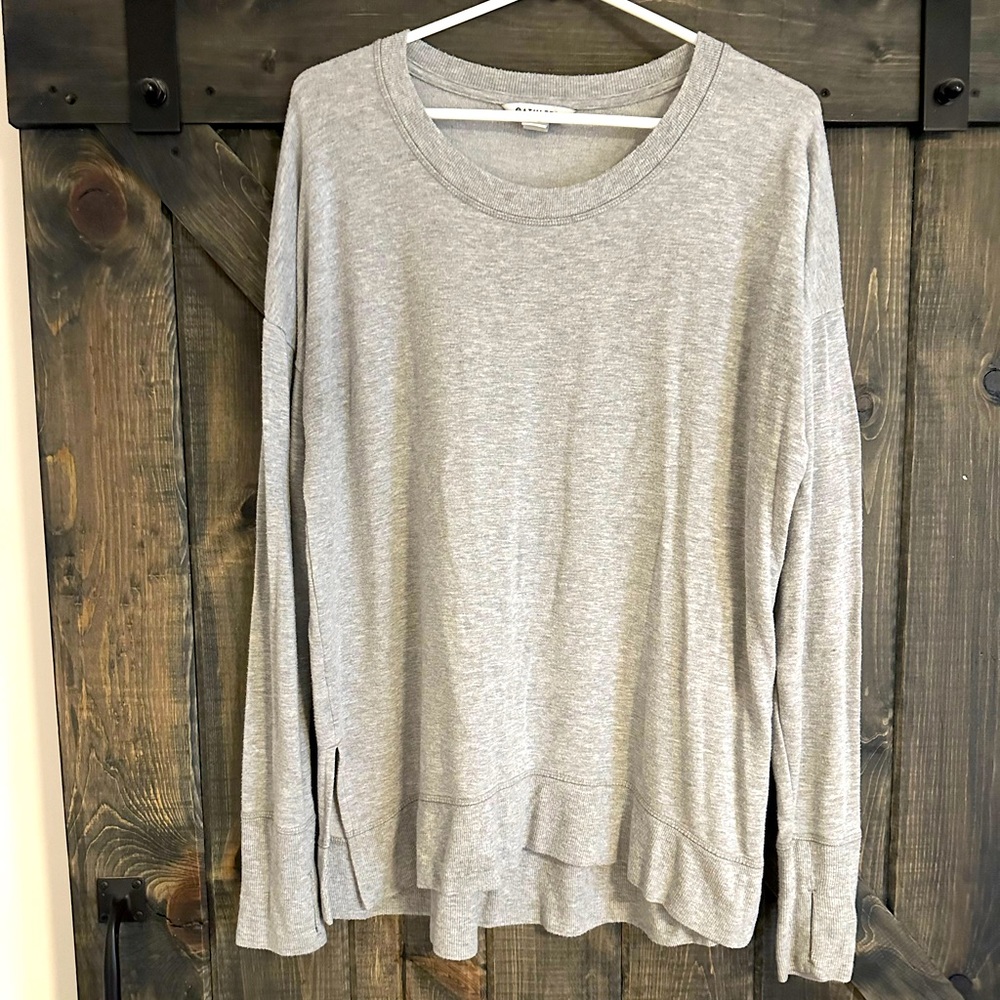 Athleta Grey Lightweight Sweatshirt Size Large